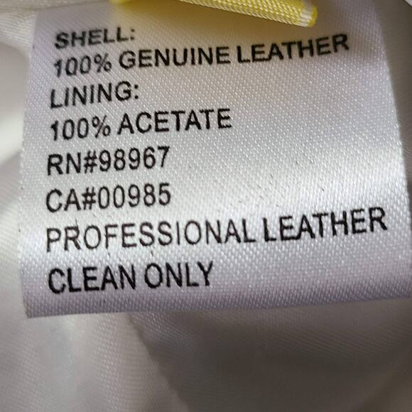 CATHERINE MALANDRINO Ivory Leather Jacket with Crochet Insets Women's Size P - Picture 12 of 14